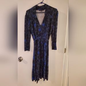 NWOT French Connection Professional Work Bird Tesselation Tie Dress 10 12 M - L